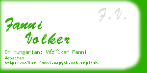 fanni volker business card